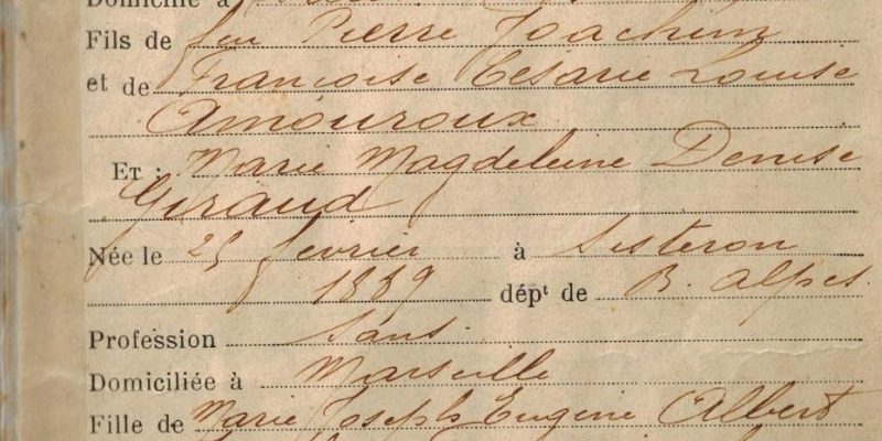Livret de famille de Raoul Francou et Denise Giraud